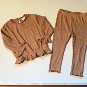 Baby Gap Girl 18-24 Months Set Holiday Brown Soft 2 piece Outfit